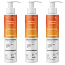 Kit 3 Sabonete Líquido Calêndula Hipoalergênico 200Ml -Vedis