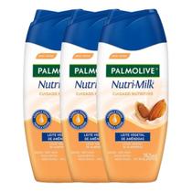 Kit 3 Sabonete Líquido Cuidado Nutritivo com Leite Vegetal de Amêndoas Palmolive