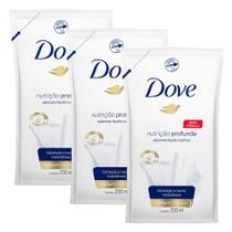 Kit 3 Sabonete Líquido Dove Hidratação Profunda Refil 200ml