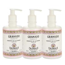 Kit 3 Sabonete Líquido Granado Calêndula Mãos Corpo Terrapeutics 300ml