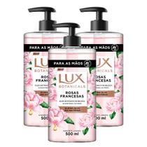 Kit 3 Sabonete Líquido Lux Botanicals Rosas Francesas 500ml