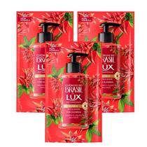 Kit 3 Sabonete Líquido para Mãos Lux Essências do Brasil Bromélia Refil 240ml