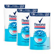 Kit 3 Sabonete Líquido Rexona Antibacterial Limpeza Profunda Refil 200ml