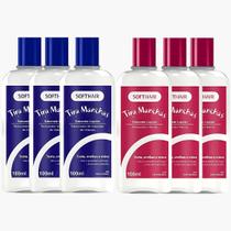 Kit 3 Sabonete Liquido Tira Manchas + Removedor Henna Suaveness Tintura Soft Hair 100ml