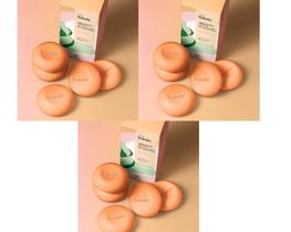 Kit 3 sabonete Manga rosa e água de coco - Total 15 unidades - Vegano Mais vendido