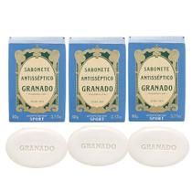 Kit 3 Sabonete Phebo Granado Antisséptico Sport Anti Acne e Oleosidade em Barra 90g Kit 3 Sabonete Phebo Granado Antisséptico Sport Anti Acne e Oleosidade em Barra 90g