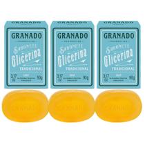 Kit 3 Sabonete Phebo Granado Glicerina Tradicional Vegetal Natural Emoliente em Barra 100g Kit 3 Sabonete Phebo Granado Glicerina Tradicional Vegetal Natural Emoliente em Barra 100g