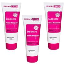 Kit 3 Sabonete Rosa Mosqueta Pele Extrasseca Dermachem 100ml Kit 3 Sabonete Rosa Mosqueta Pele Extrasseca Dermachem 100ml