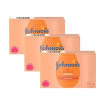 Kit 3 Sabonetes Barra Johnson's Glicerinado 80g Kit 3 Sabonetes Barra Johnson's Glicerinado 80g
