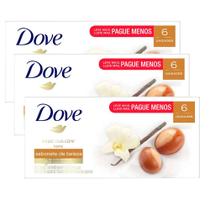 kit 3 Sabonetes Em Barra Dove Karite 90g 6 Unidades