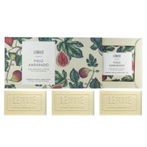 Kit 3 Sabonetes em Barra Figo Ambarado 80g Caixa Lenvie