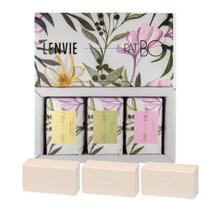 Kit 3 Sabonetes em Barra Mix Vanilla Bloom Summer Pear Lotus Garden 150g Patbo Lenvie