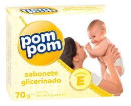 Kit 3 Sabonetes Em Barra Para Bebês 70g Pom Pom Kit 3 Sabonetes Em Barra Para Bebês 70g Pom Pom