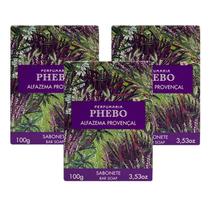 KIT 3 Sabonetes em Barra Phebo Alfazema Provençal 100g KIT 3 Sabonetes em Barra Phebo Alfazema Provençal 100g