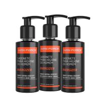 Kit 3 Sabonetes Intimo Masculino Man Force Energizer 200ml