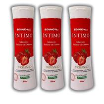 Kit 3 Sabonetes Intimo Morango BioInnova 200 ml Kit 3 Sabonetes Intimo Morango BioInnova 200 ml