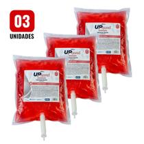 Kit 3 Sabonetes Líquidos Glicerinados 800ml Romã e Maçã com Válvula para Dispenser UPPRO Kit 3 Sabonetes Líquidos Glicerinados 800ml Romã e Maçã com Válvula para Dispenser UPPRO
