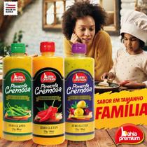 Kit 3 Sabores Molho Pimenta Cremosa 500ml Tradicional Azeitonas Ervas Bahia Premium