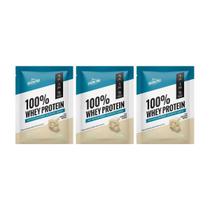 Kit 3 Sache 100% Whey Protein 26g Proteina Chocolate Branco 40G Shark Pro