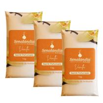 Kit 3 Sachê Perfumado Vanilla Cheirinho Aromático Gaveta Guarda Roupa Senalândia 15g