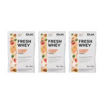 Kit 3 sache whey protein fresh 20g proteina 3w vitamina de frutas alta absorção dux