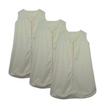 Kit 3 Saco de Dormir Bebê Amarelo Enxoval Pijama 100% Algodão