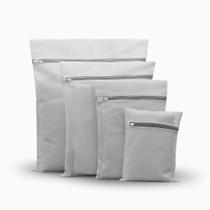 Kit 3 Saco de Lavanderia e Armazenamento Poliéster com Zíper