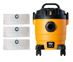 Kit 3 Saco Descartável Aspirador de Pó WAP GTW 10 GTW 10 MARÉ BIOVAC 10 WAP
