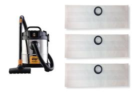 Kit 3 Saco Descartável Aspirador de Pó WAP GTW INOX 12L