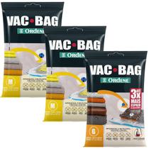 Kit 3 Saco Vacuo Vacbag Guardar Roupa Embalagem Média Grande