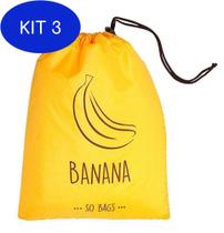 Kit 3 Sacola Para Conservar Alimentos - Banana