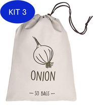 Kit 3 Sacola Para Conservar Alimentos - Onion