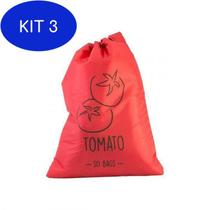 Kit 3 Sacola Para Conservar Alimentos - Tomate