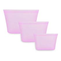 Kit 3 Sacolas Zip de Silicone Resistente a Calor e Frio - Mundo Thata