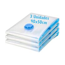 Kit 3 Sacos À Vácuo Organizador Roupas Vacuum Bag 40x50cm