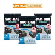 Kit 3 Sacos a Vácuo Organizador Trip Bag para Viagem Transparente 60x40cm Vac Bag Ordene Kit 3 Sacos a Vácuo Organizador Trip Bag para Viagem Transparente 60x40cm Vac Bag Ordene