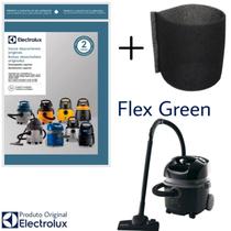 Kit 3 Sacos Aspirador de Pó Electrolux Original + Filtro - FLEX Green (CSE10)