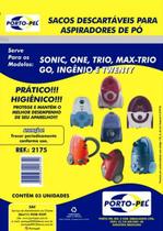 Kit 3 Sacos Aspirador Pó Electrolux One Max Trio Go Ingênio Twenty Sonic - Porto Pel