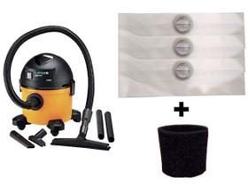 Kit 3 Sacos Aspirador Pó Lavor Wash Compact 1400w + Filtro Motor Kit 3 Sacos Aspirador Pó Lavor Wash Compact 1400w + Filtro Motor