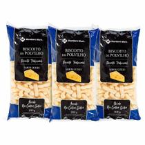 Kit 3 Sacos Biscoito Polvilho Queijo Members Mark 200g Leve, Crocante e Saboroso