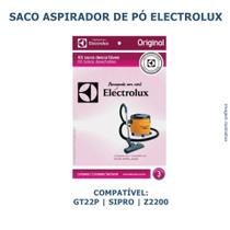 Kit 3 Sacos de aspirador de pó Electrolux GT22P SIPRO Z2200 - A09666201 70035016 / Original