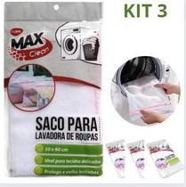 Kit 3 Sacos Lavar Roupa bebe roupa Intima Delicada organizador - Max Clean