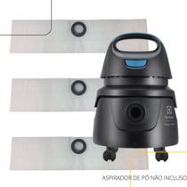 Kit 3 Sacos Para Aspirador De Pó Descartável Electrolux Hidrolux AWD01 Refil Compatível Eletrolux