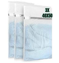 Kit 3 Sacos para Lavadora Roupas Delicadas 40x50 Saquinhos Lingerie Lavanderia Lavagem Kit 3 Sacos para Lavadora Roupas Delicadas 40x50 Saquinhos Lingerie Lavanderia Lavagem