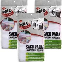 Kit 3 Sacos Para Roupa Intima Máquina Lavar Tecido Delicado 50x60cm