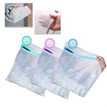 KIT 3 Sacos Saquinho De Lavar Roupas Delicadas Íntimas Sapatos Tenis protetor para maquina de lavar e secadoras KIT 3 Sacos Saquinho De Lavar Roupas Delicadas Íntimas Sapatos Tenis protetor para maquina de lavar e secadoras
