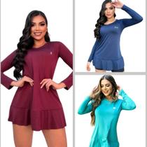 Kit 3 Saídas de Praia Vestido feminino proteção solar UV 50+ FPS