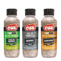Kit 3 Sal de Parrilla CBS Para Carnes Churrasco 500g