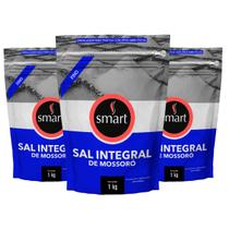 Kit 3 Sal Marinho Integral de Mossoró Fino Smart 1kg