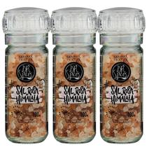 Kit 3 Sal Rosa do Himalaia BR Spices Salt Selection Vidro Moedor 100g